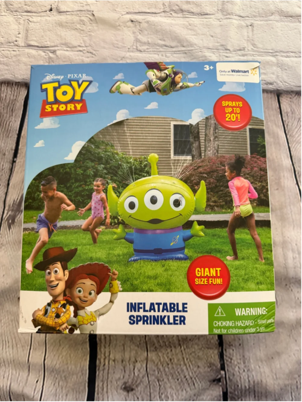 NEW Disney Toy Story Alien Inflatable Sprinkler One Size Green Blue